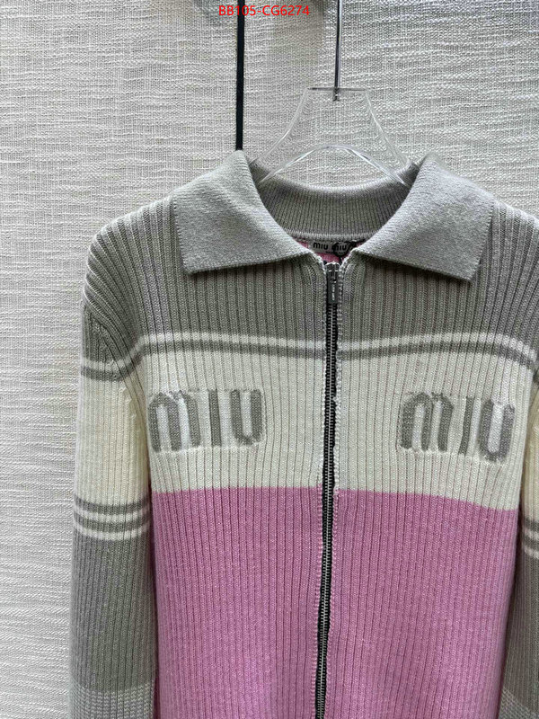 Clothing-MIU MIU the highest quality fake ID: CG6274 $: 105USD