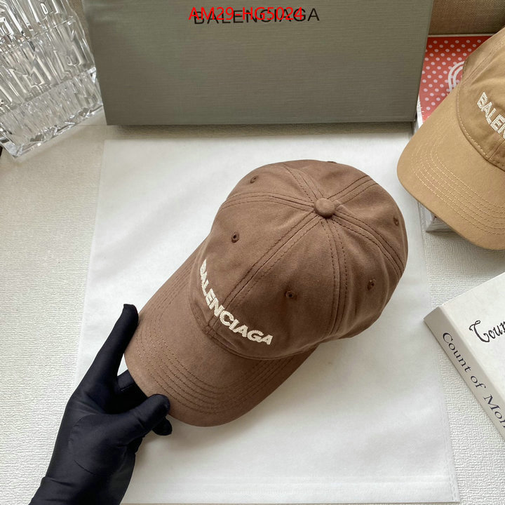 Cap(Hat)-Balenciaga outlet sale store ID: HG5024 $: 29USD