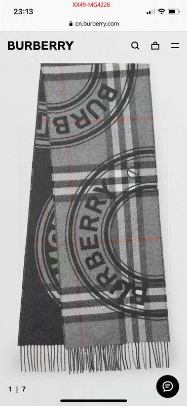 Scarf-Burberry top quality replica ID: MG4228 $: 49USD