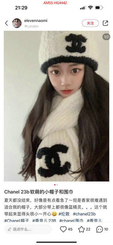 Cap (Hat)-Chanel mirror quality ID: HG4442 $: 55USD