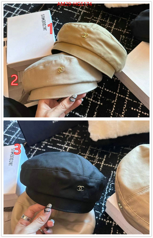 Cap (Hat)-Chanel replica ID: HG5174 $: 29USD