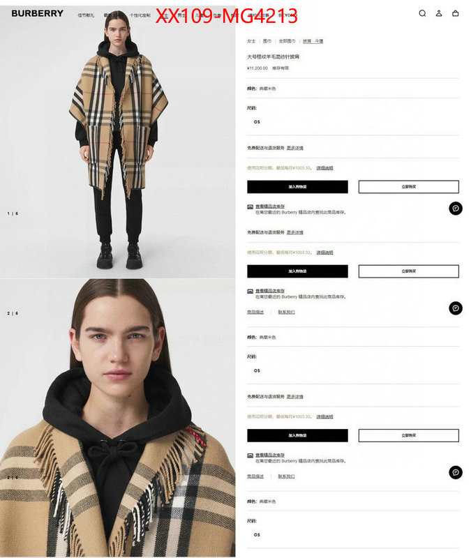 Scarf-Burberry shop ID: MG4213 $: 109USD