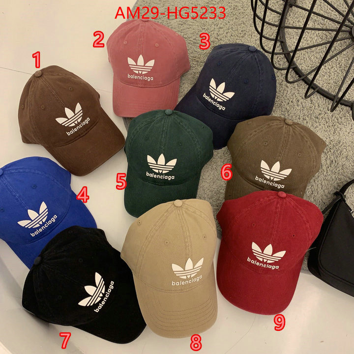 Cap(Hat)-Balenciaga best fake ID: HG5233 $: 29USD