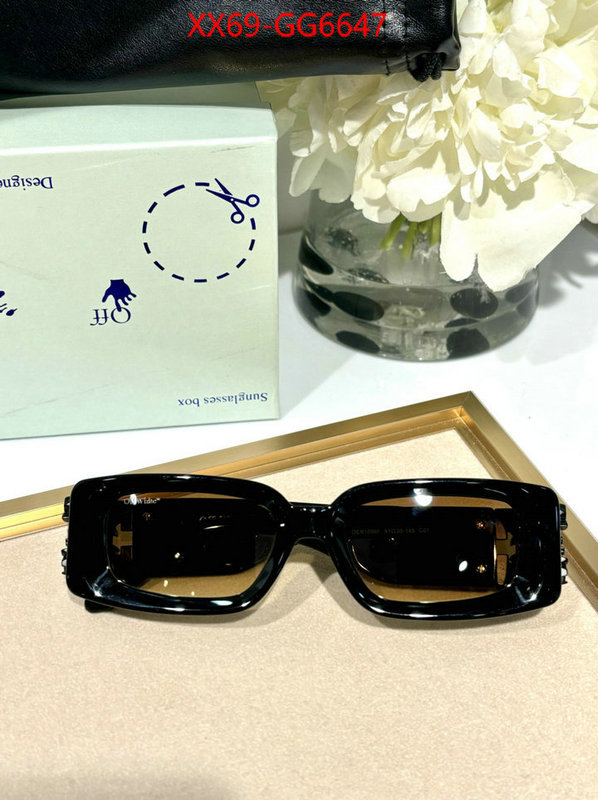 Glasses-Offwhite replicas buy special ID: GG6647 $: 69USD