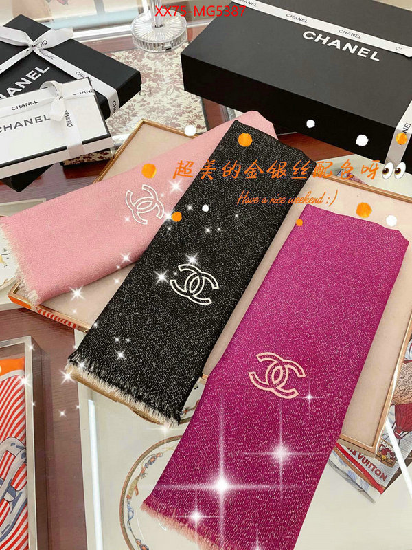 Scarf-Chanel fake designer ID: MG5387 $: 75USD