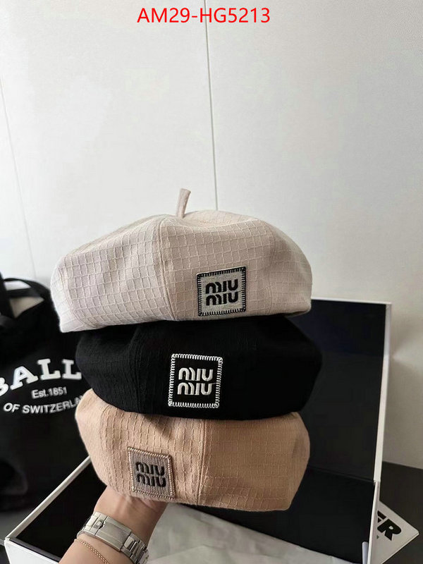 Cap(Hat)-Miu Miu high quality designer replica ID: HG5213 $: 29USD