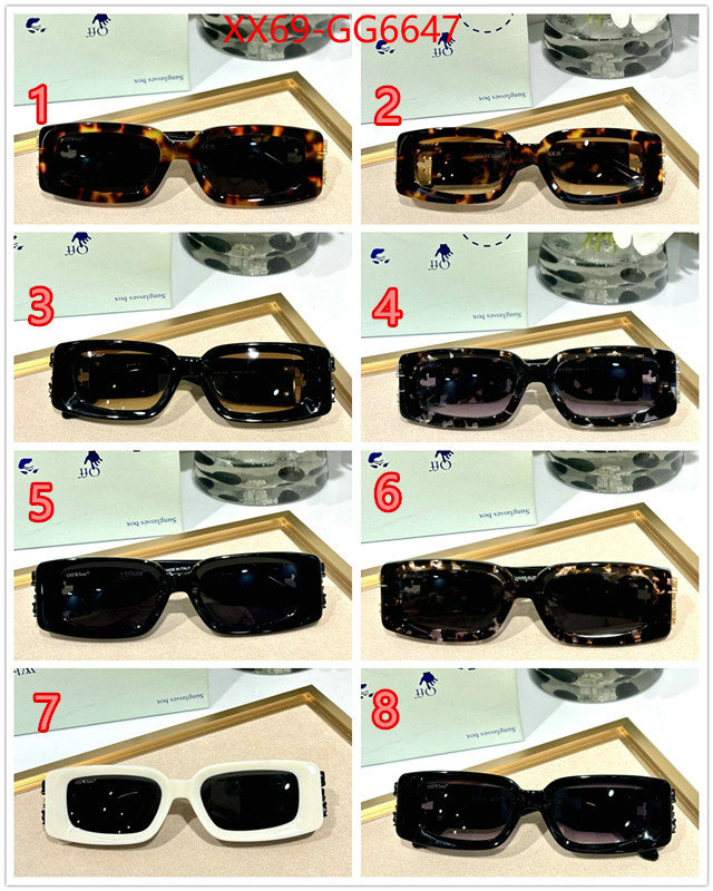 Glasses-Offwhite replicas buy special ID: GG6647 $: 69USD