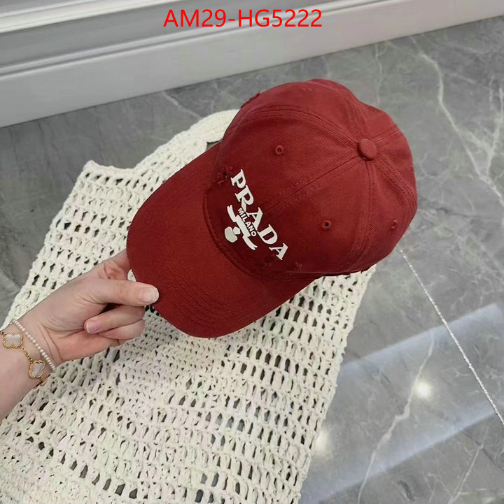 Cap (Hat)-Prada the best quality replica ID: HG5222 $: 29USD