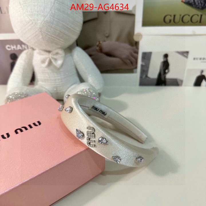 Hair band-MIU MIU top quality fake ID: AG4634 $: 29USD