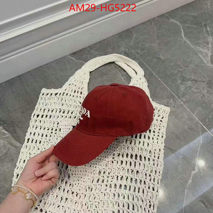 Cap (Hat)-Prada the best quality replica ID: HG5222 $: 29USD