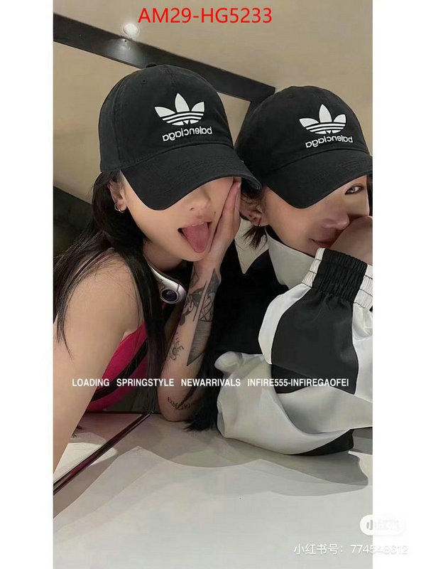 Cap(Hat)-Balenciaga best fake ID: HG5233 $: 29USD