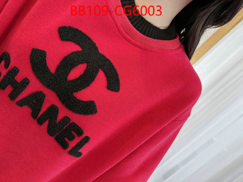 Clothing-Chanel best quality fake ID: CG6003 $: 109USD