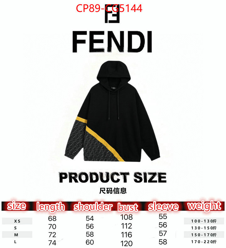 Clothing-Fendi best wholesale replica ID: CG5144 $: 89USD