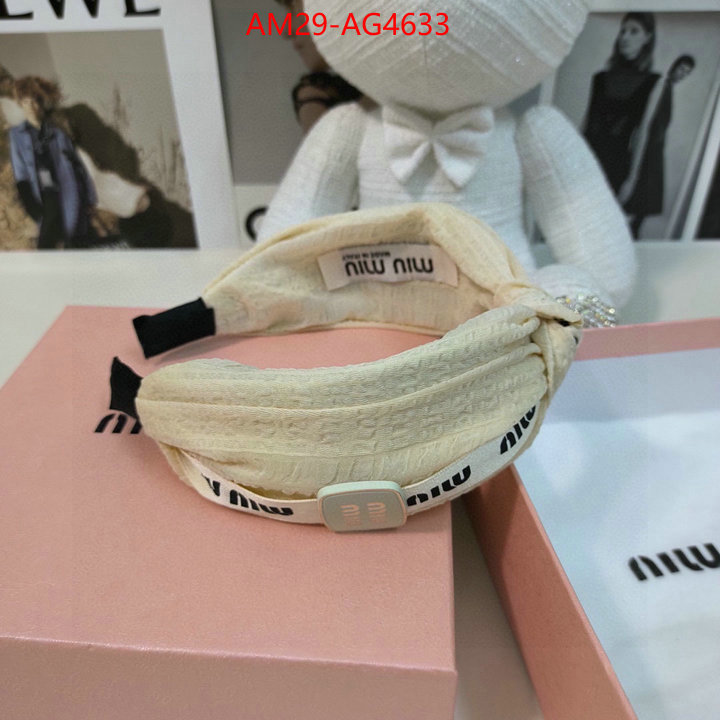 Hair band-MIU MIU outlet 1:1 replica ID: AG4633 $: 29USD