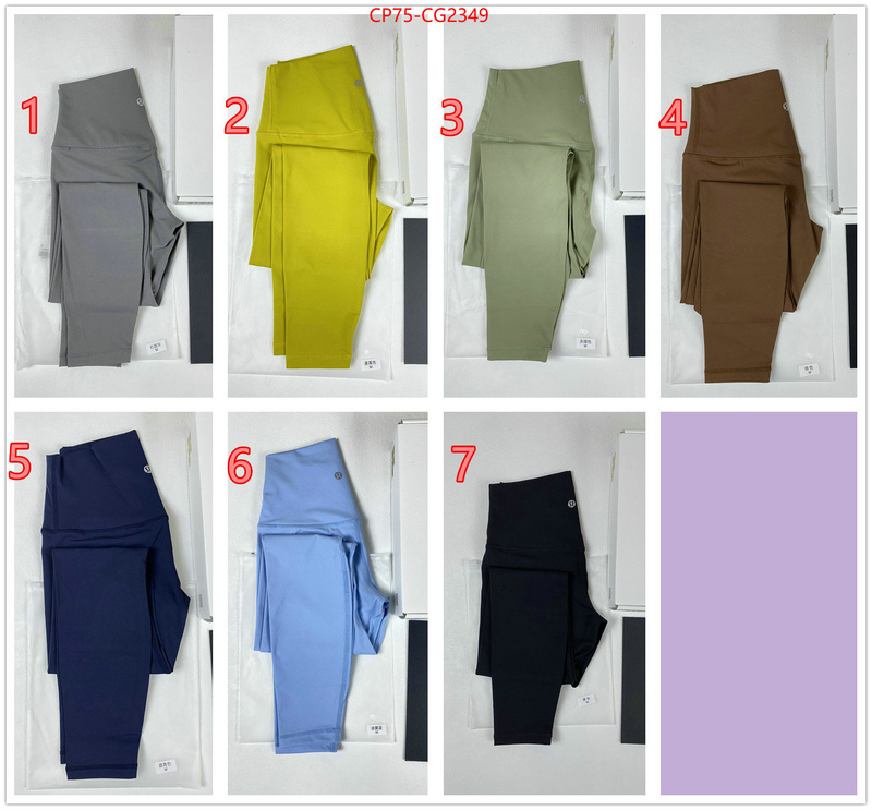 Clothing-Lululemon 2023 perfect replica designer ID: CG2349 $: 75USD