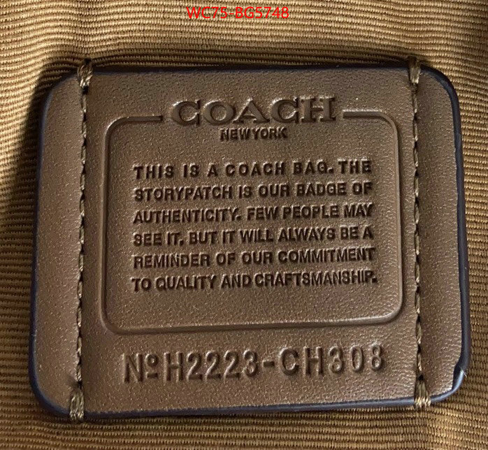 Coach Bags(4A)-Diagonal 2023 perfect replica designer ID: BG5748 $: 75USD,