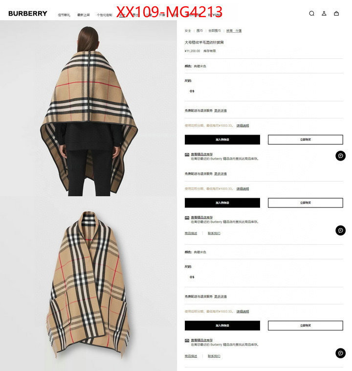 Scarf-Burberry shop ID: MG4213 $: 109USD