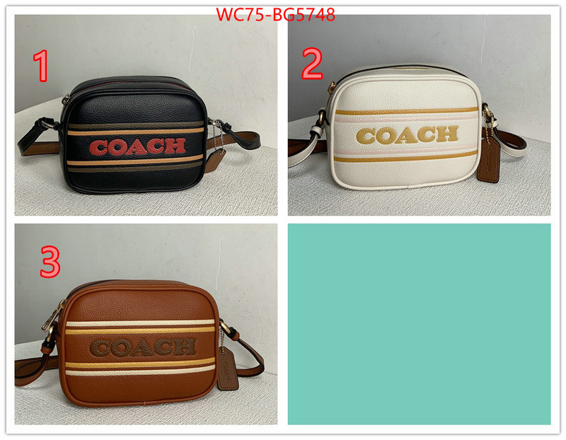 Coach Bags(4A)-Diagonal 2023 perfect replica designer ID: BG5748 $: 75USD,