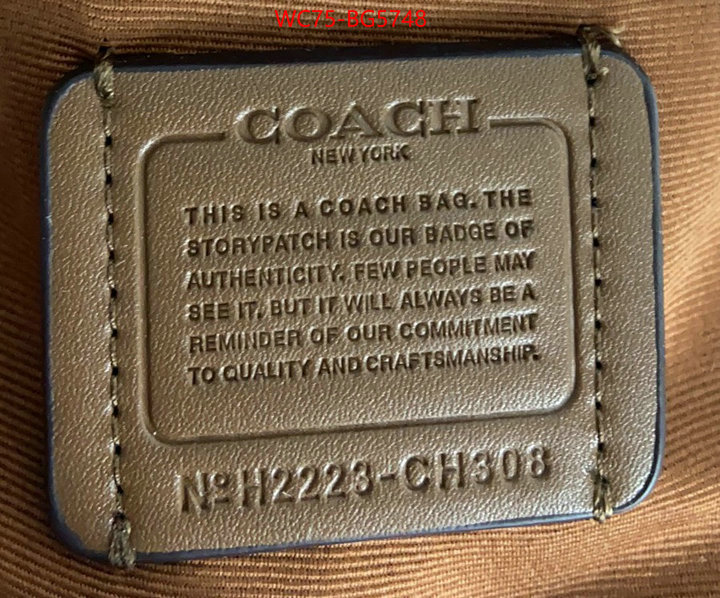 Coach Bags(4A)-Diagonal 2023 perfect replica designer ID: BG5748 $: 75USD,