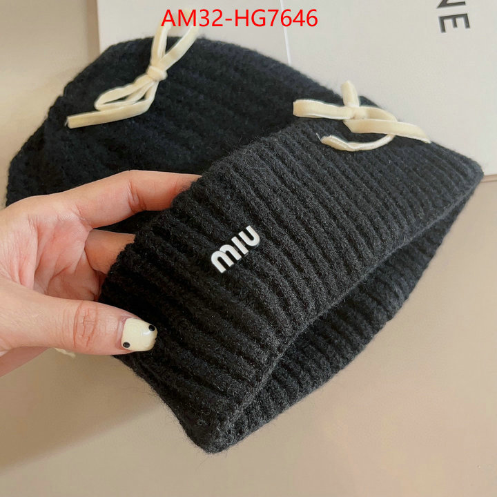 Cap(Hat)-Miu Miu shop the best high authentic quality replica ID: HG7646 $: 32USD