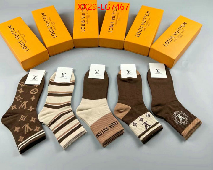 Sock-LV perfect quality designer replica ID: LG7467 $: 29USD