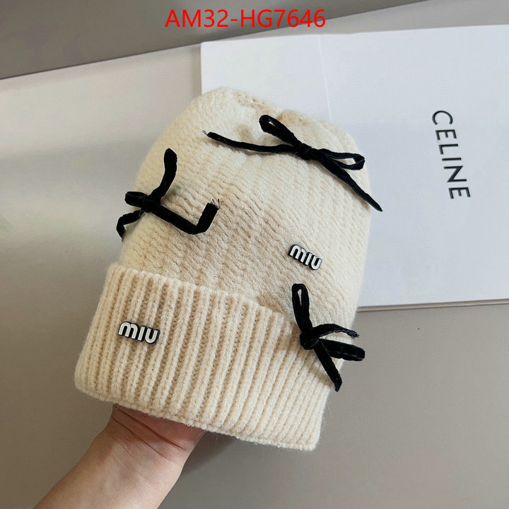 Cap(Hat)-Miu Miu shop the best high authentic quality replica ID: HG7646 $: 32USD