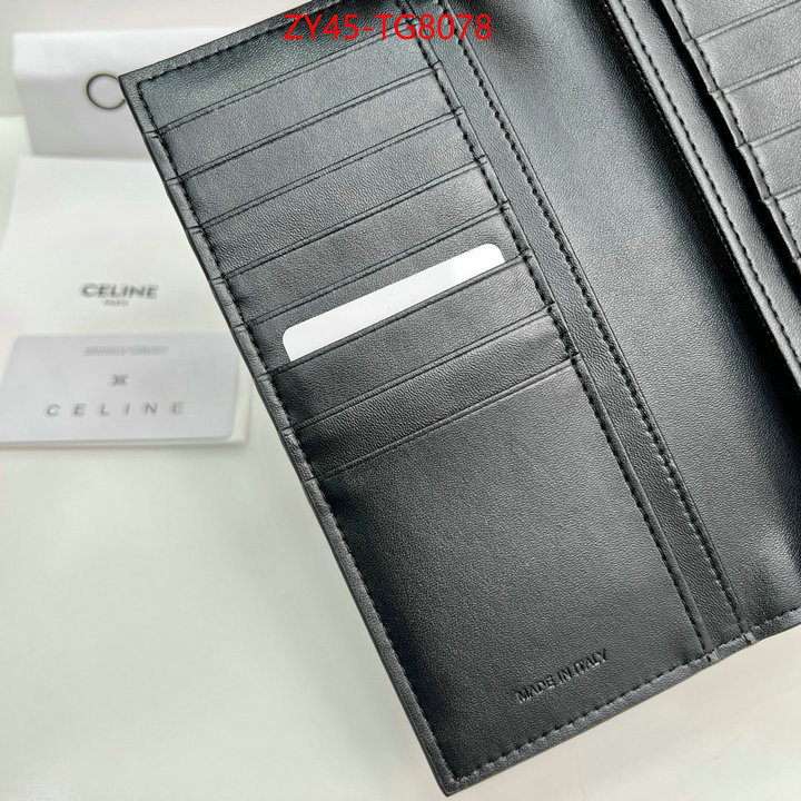 CELINE Bags(4A)-Wallet 2023 replica wholesale cheap sales online ID: TG8078 $: 45USD