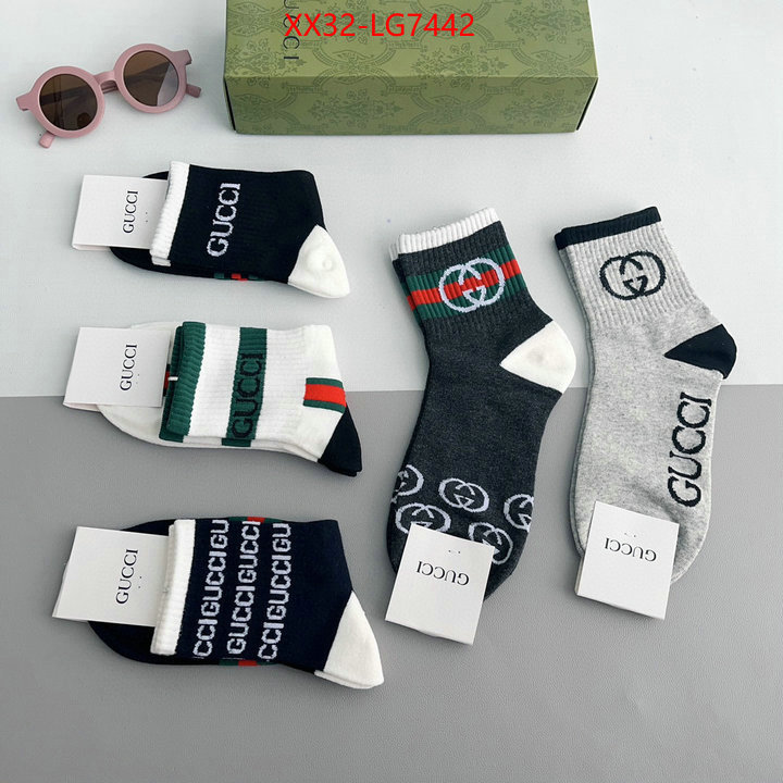 Sock-Gucci high quality aaaaa replica ID: LG7442 $: 32USD