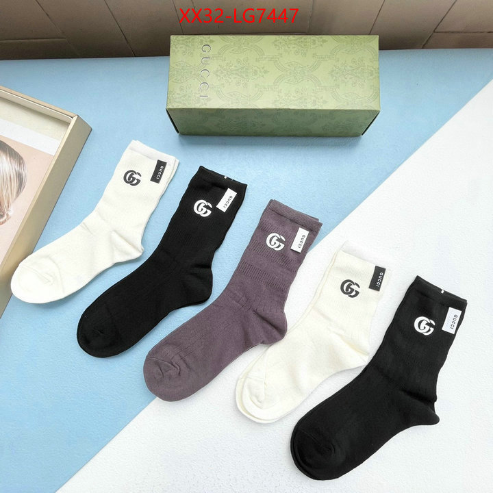 Sock-Gucci where to buy high quality ID: LG7447 $: 32USD