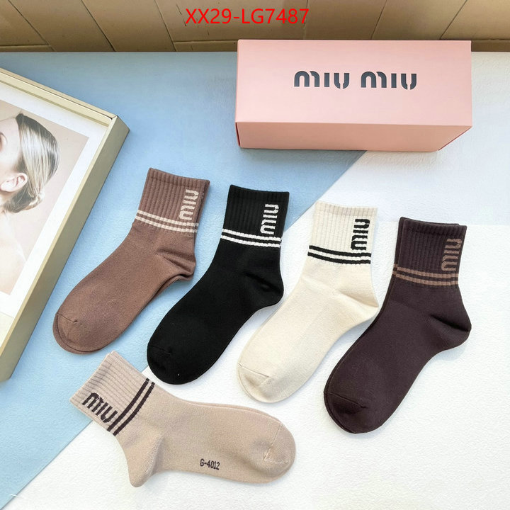 Sock-Miu Miu copy ID: LG7487 $: 29USD
