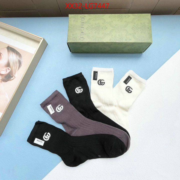 Sock-Gucci where to buy high quality ID: LG7447 $: 32USD