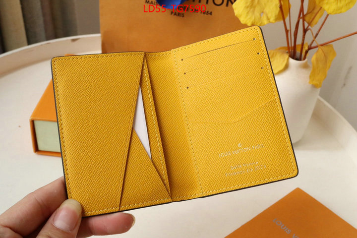 LV Bags(TOP)-Wallet aaaaa+ quality replica ID: TG7590 $: 55USD,