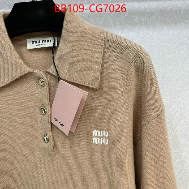 Clothing-MIU MIU best replica ID: CG7026 $: 109USD
