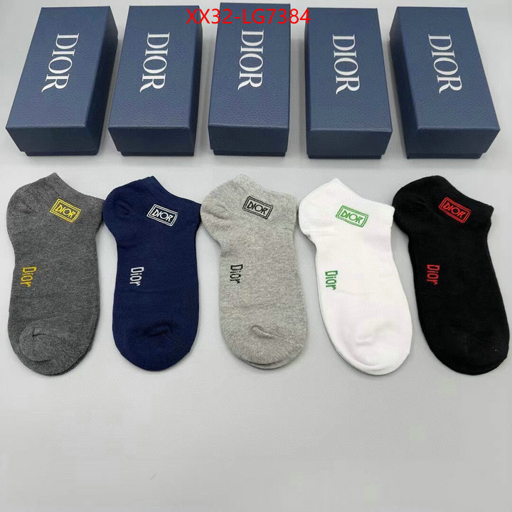 Sock-Dior designer fake ID: LG7384 $: 32USD