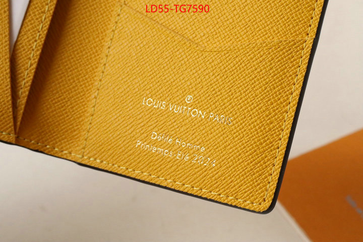 LV Bags(TOP)-Wallet aaaaa+ quality replica ID: TG7590 $: 55USD,