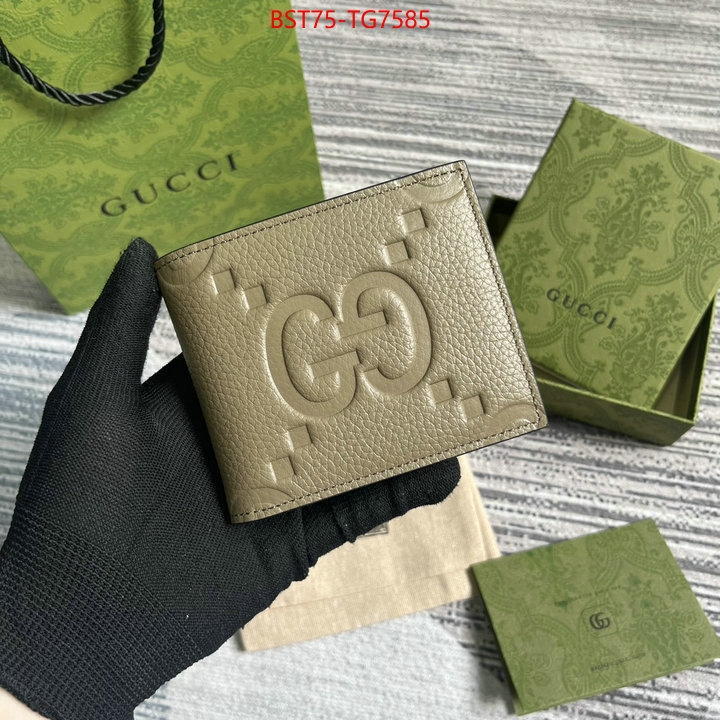 Gucci Bags(TOP)-Wallet- cheap wholesale ID: TG7585 $: 75USD,