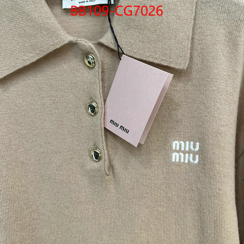 Clothing-MIU MIU best replica ID: CG7026 $: 109USD