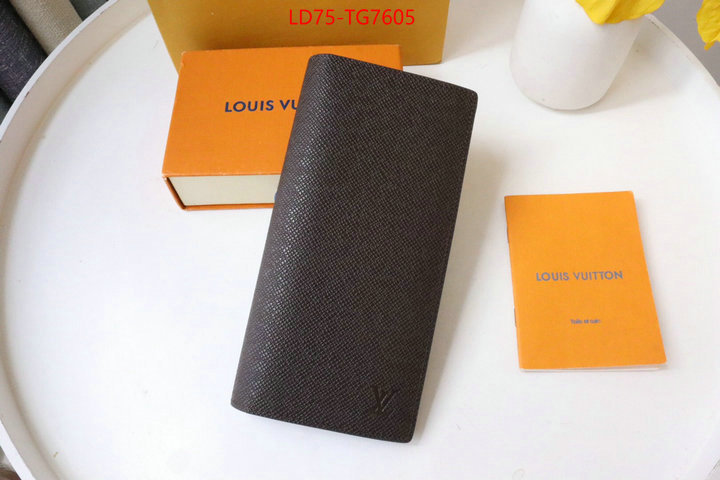 LV Bags(TOP)-Wallet best quality replica ID: TG7605 $: 75USD,