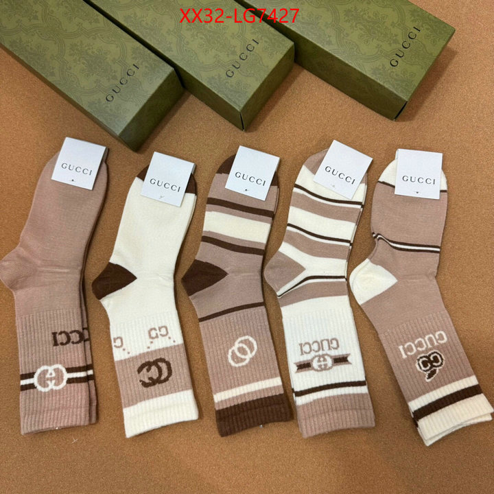 Sock-Gucci we provide top cheap aaaaa ID: LG7427 $: 32USD