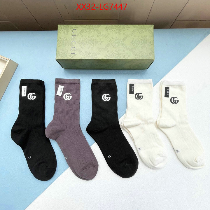 Sock-Gucci where to buy high quality ID: LG7447 $: 32USD