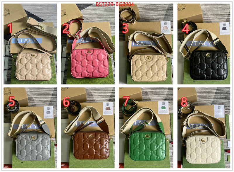 Gucci Bags(TOP)-Diagonal- top perfect fake ID: BG8984 $: 229USD,