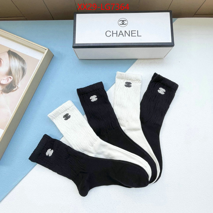 Sock-Chanel best quality fake ID: LG7364 $: 29USD