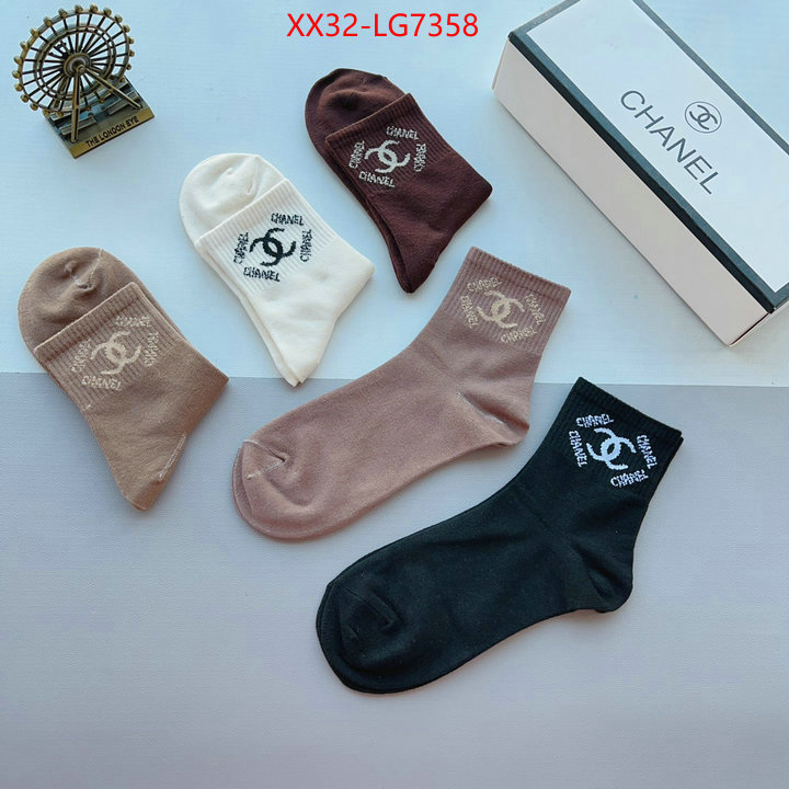 Sock-Chanel wholesale designer shop ID: LG7358 $: 32USD