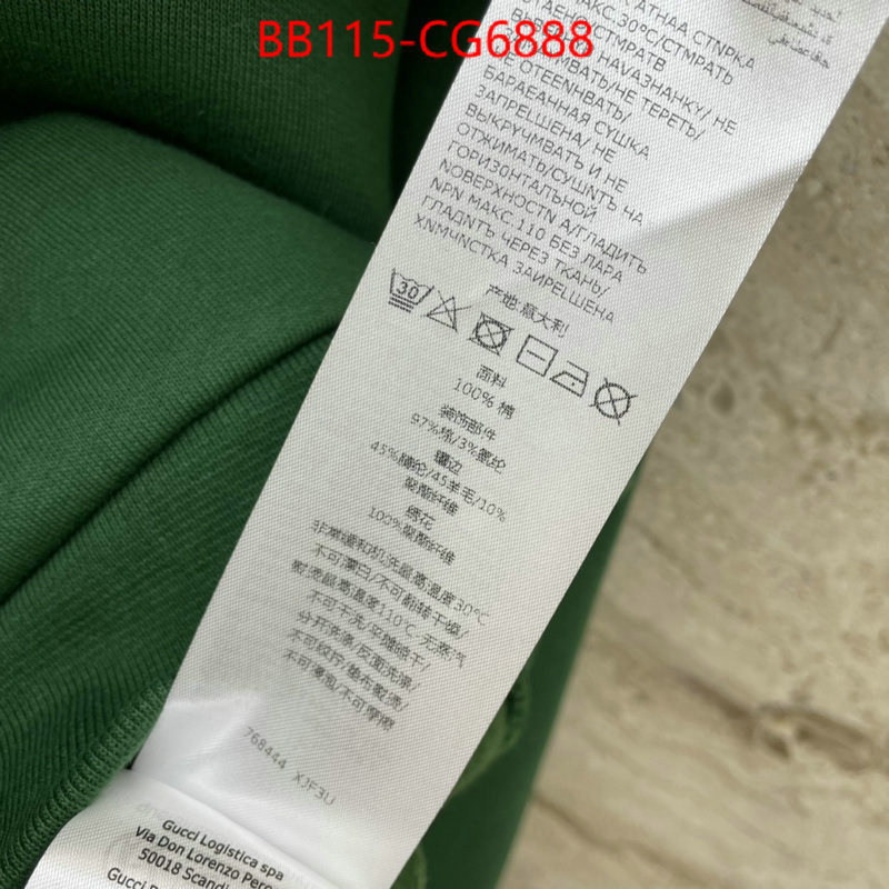 Clothing-Gucci designer replica ID: CG6888 $: 115USD