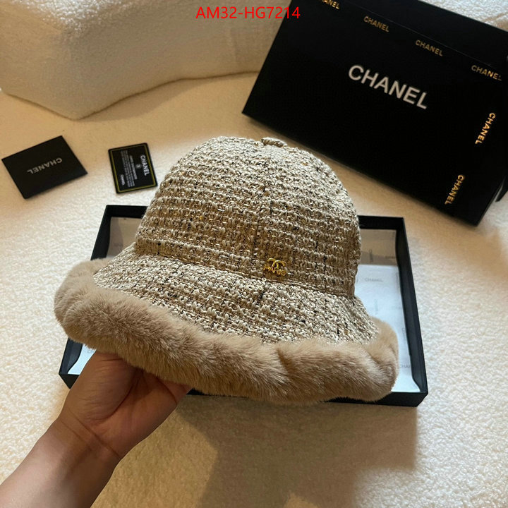 Cap (Hat)-Chanel where could you find a great quality designer ID: HG7214 $: 32USD