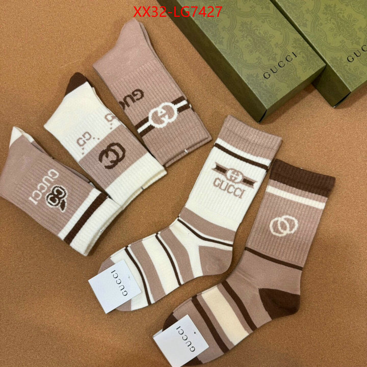 Sock-Gucci we provide top cheap aaaaa ID: LG7427 $: 32USD