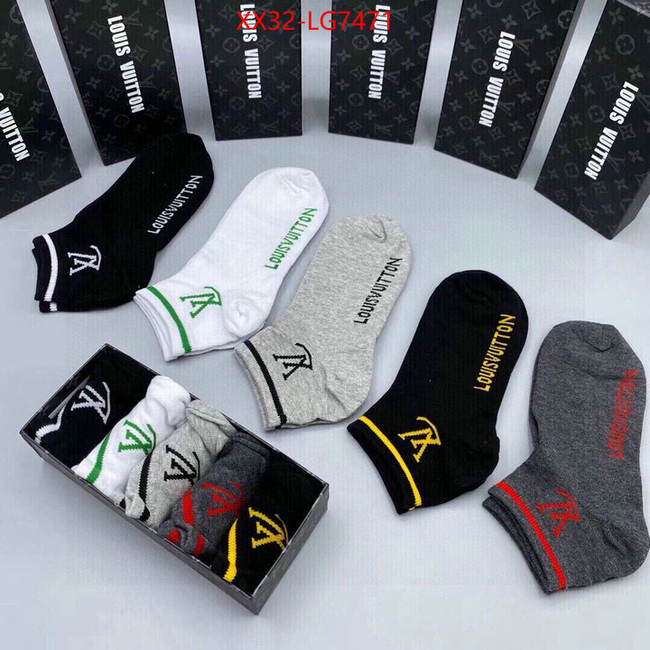 Sock-LV perfect quality designer replica ID: LG7471 $: 32USD