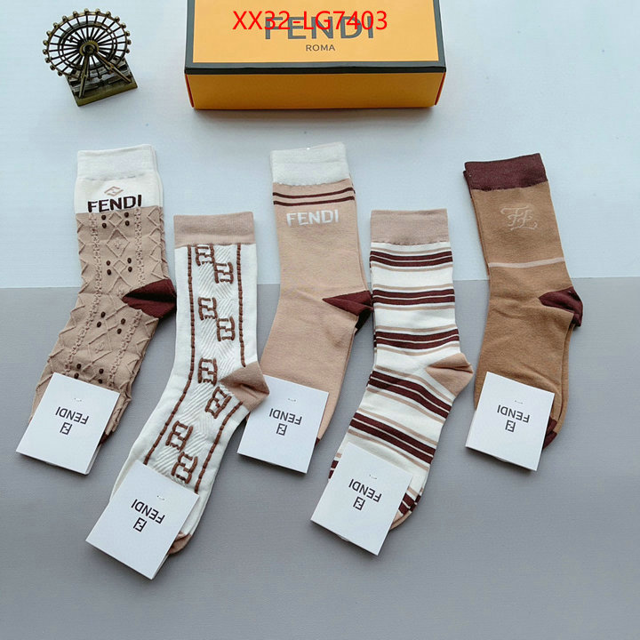 Sock-Fendi 2023 perfect replica designer ID: LG7403 $: 32USD