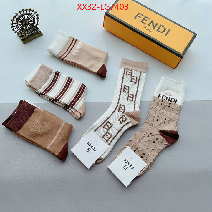 Sock-Fendi 2023 perfect replica designer ID: LG7403 $: 32USD