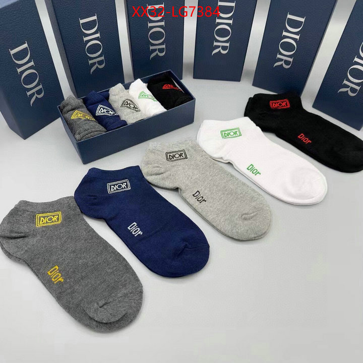 Sock-Dior designer fake ID: LG7384 $: 32USD